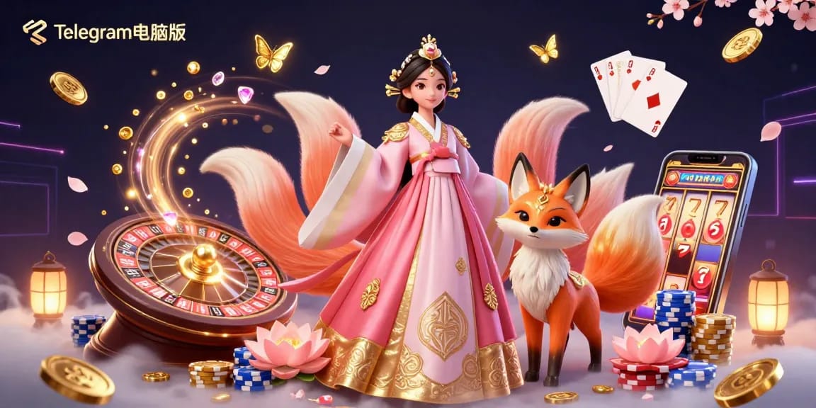 通过探索生动3D场景中的动态赌场元素，与Telegram电脑版互动。