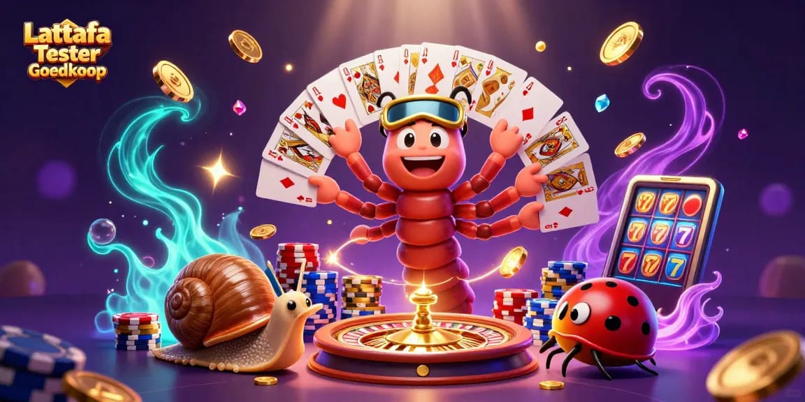 Experience thrilling wins with Lattafa Tester Goedkoop as vibrant characters engage in the casino.