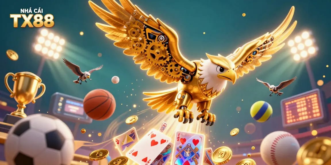 Experience thrilling gameplay at NHÀ CÁI TX88 with vivid 3D illustrations of casino excitement.