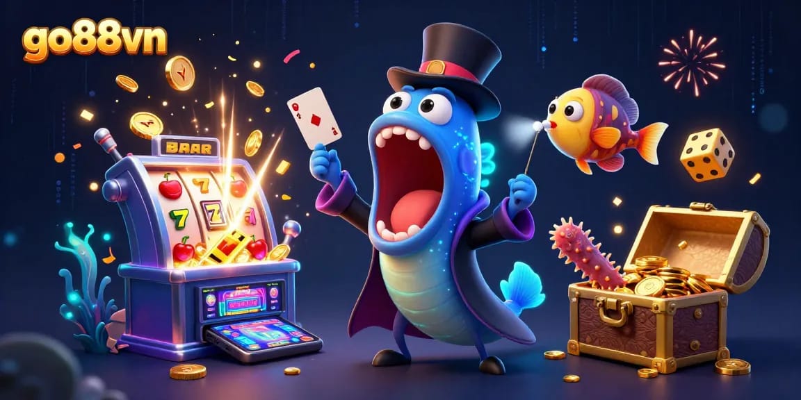Experience thrilling gameplay with go88vn's vibrant 3D illustration featuring jackpot excitement