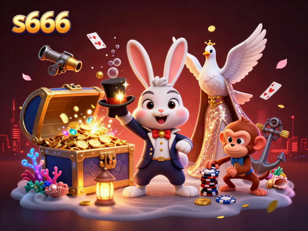 Experience thrilling gaming action with s666, featuring enchanting characters and vibrant casino elements.