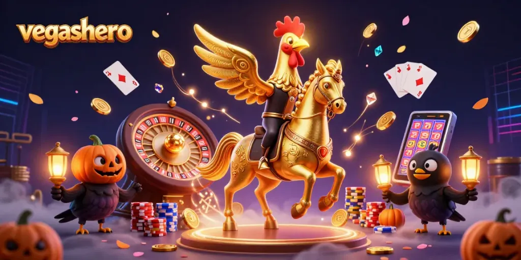 Experience the thrill of vegashero casino with exciting gameplay and golden coins cascading around.