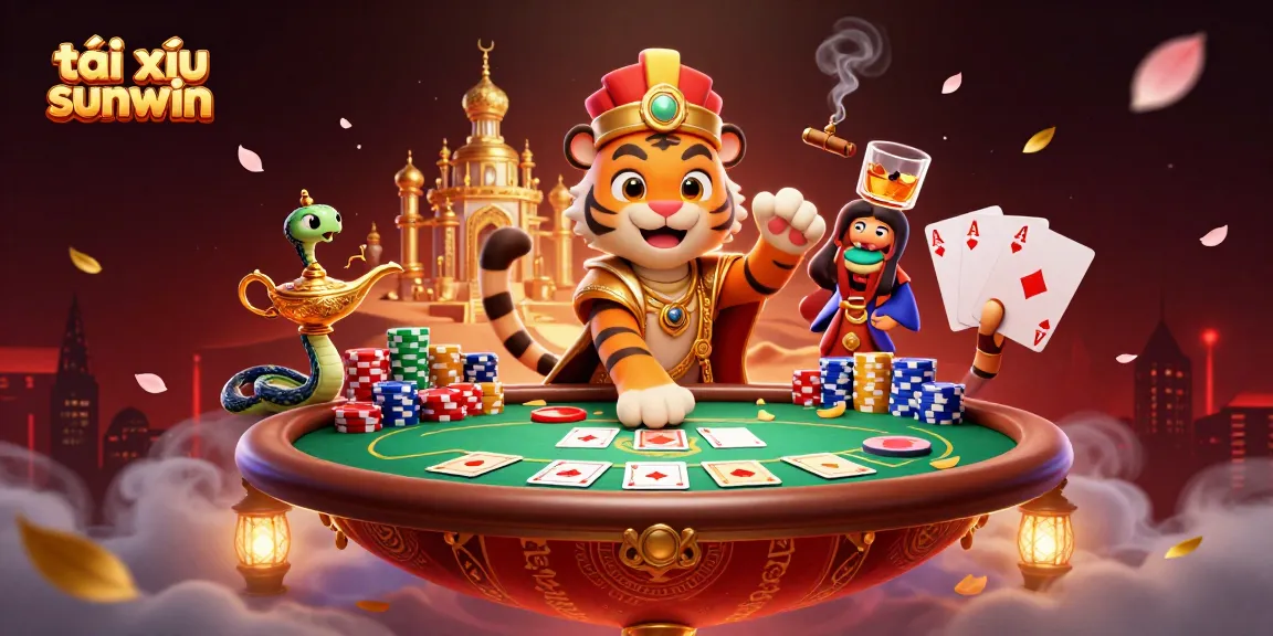 Experience the thrill of tài xỉu sunwin with an enchanting Arabian Nights theme in this stunning illustration.