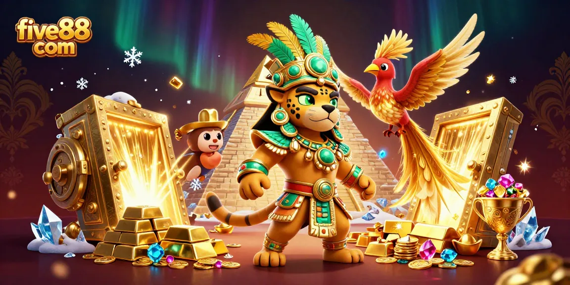 Experience exciting gaming adventures at five88 com with vibrant casino-themed elements and stunning 3D visuals.