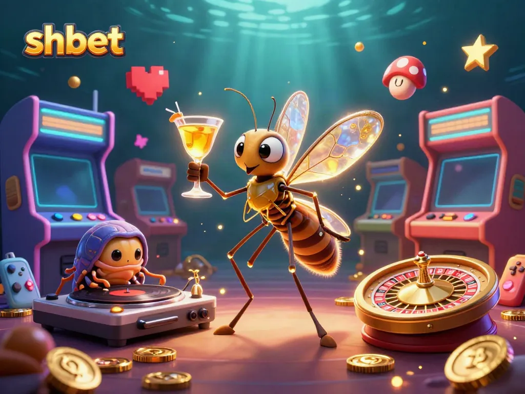 Engage with shbet's vibrant casino world featuring animated characters and arcade elements.