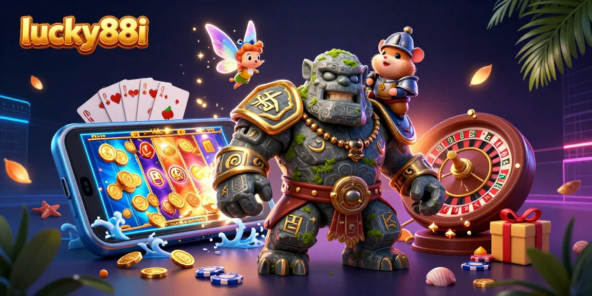 Win big at lucky88i with vibrant 3D casino characters and games, including slots and poker.
