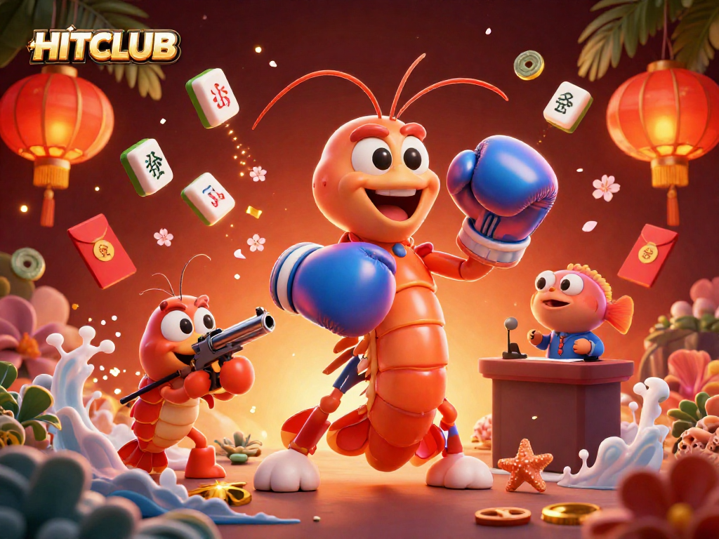 Experience thrilling games with HITCLUB, featuring vibrant characters and dynamic casino elements.