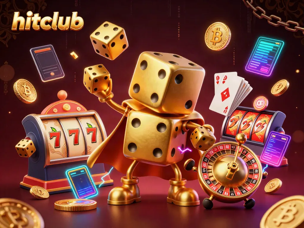 Experience thrilling games at hitclub with an exciting 3D illustration of animated casino characters.