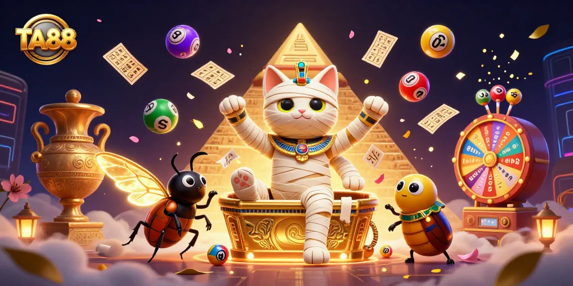 Engage with TA88's thrilling online casino games through this vibrant promotional illustration.