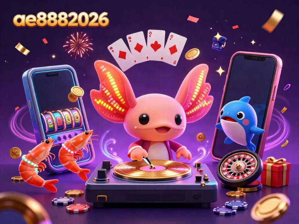 Join the fun at ae8882026 with vibrant casino-themed characters and games in a magical atmosphere.
