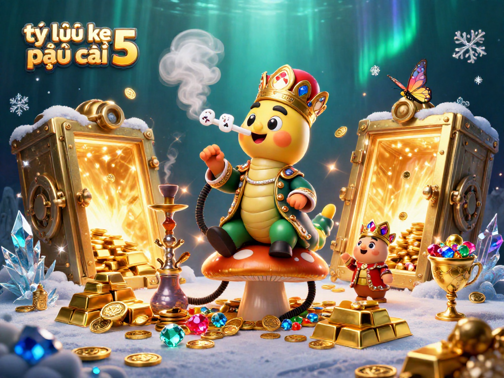 Experience the excitement of tỷ lệ kèo nhà cái 5 with lively gambling symbols in a vibrant scene.