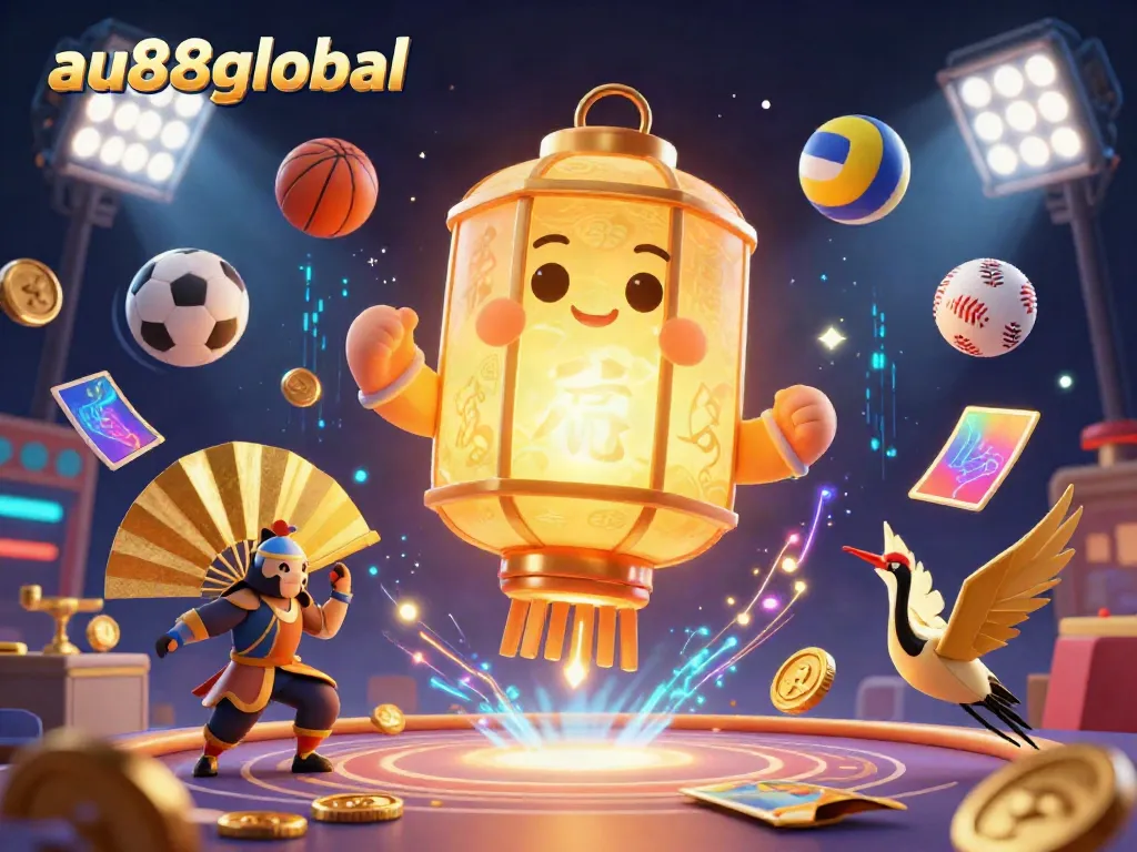 Experience the thrilling world of au88global with vibrant characters and dynamic casino elements.