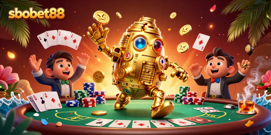 Experience sbobet88's exciting betting action amidst rich poker visuals and dynamic 3D elements.