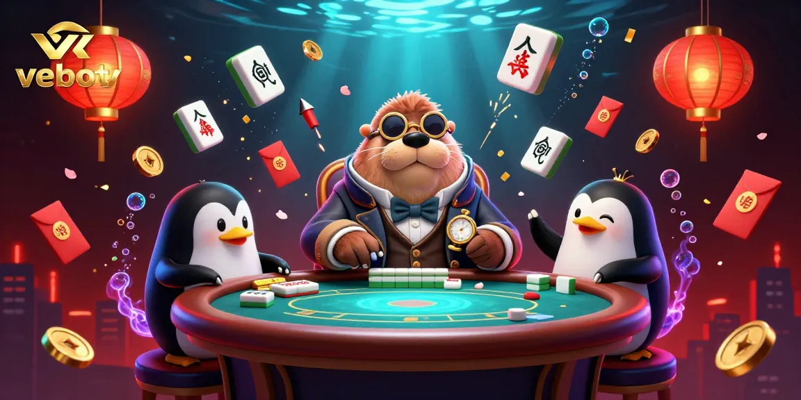 Experience the thrill of vebotv's immersive underwater poker scene with unique characters and vibrant game elements.