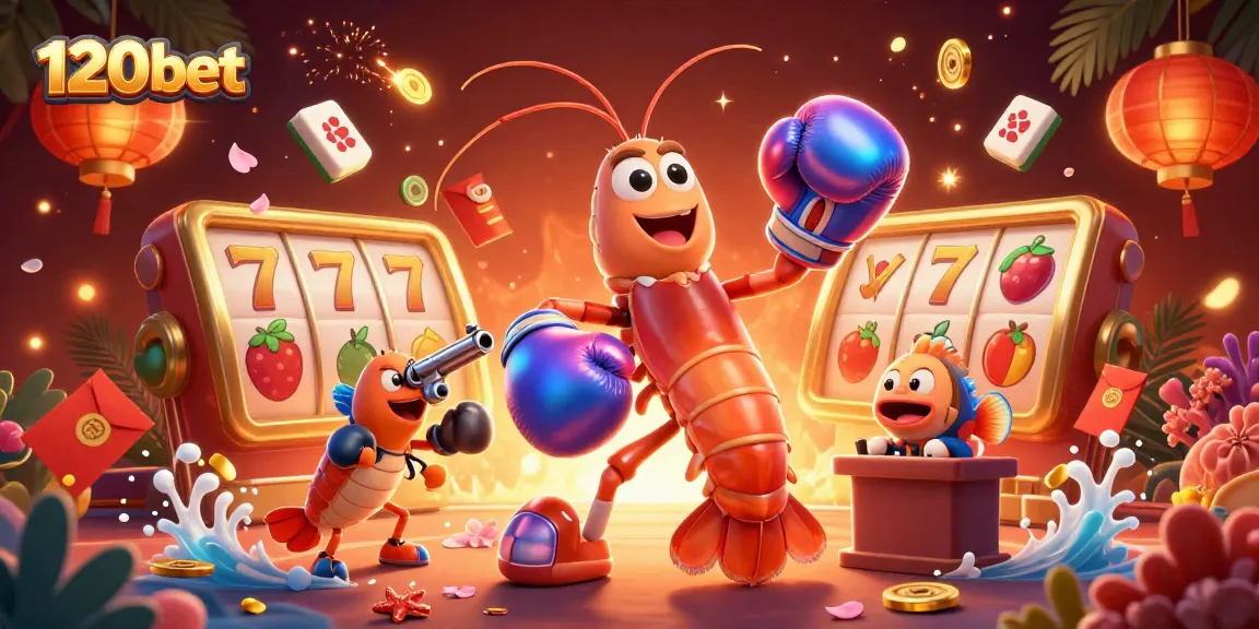 Engaging illustration of 120bet featuring vibrant casino characters and thrilling game elements.
