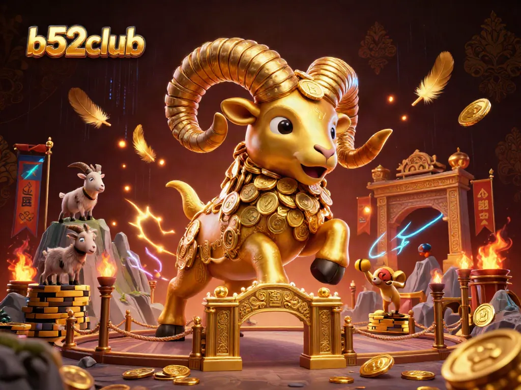 Engage with thrilling action at b52club featuring a dynamic casino scene filled with gold, energy, and excitement.