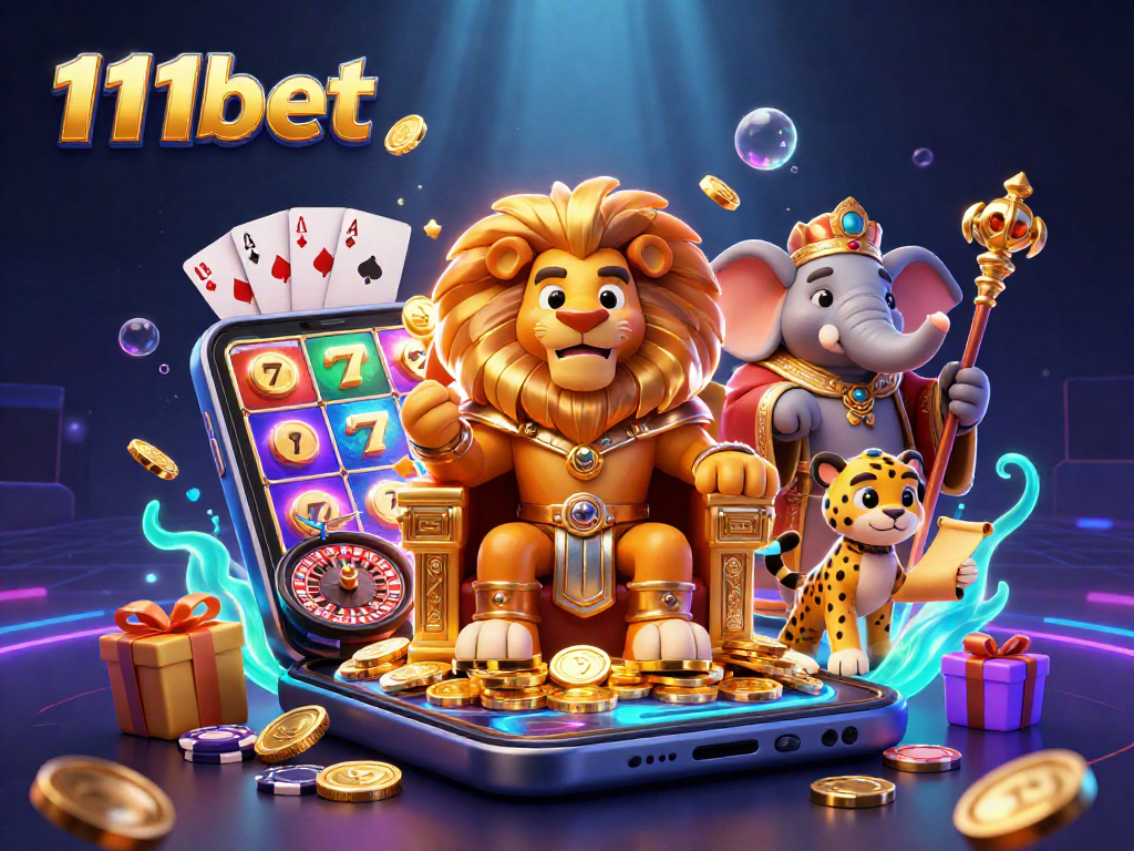 Engaging scene of the lion king among gambling elements showcasing 11bet1 excitement.