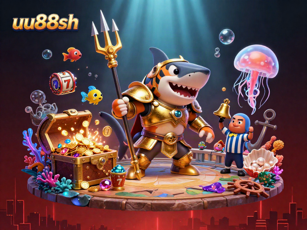 Experience thrilling action in uu88sh with an underwater casino scene featuring vibrant characters and elements.
