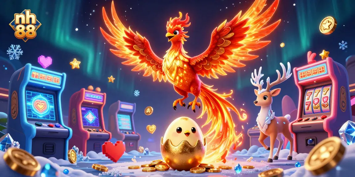 Experience thrilling gameplay at nh 88 with a mystical phoenix and rich casino elements.