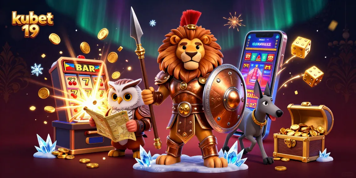 Win big at kubet 19 with a vibrant casino scene showcasing exciting jackpot rewards and game elements.