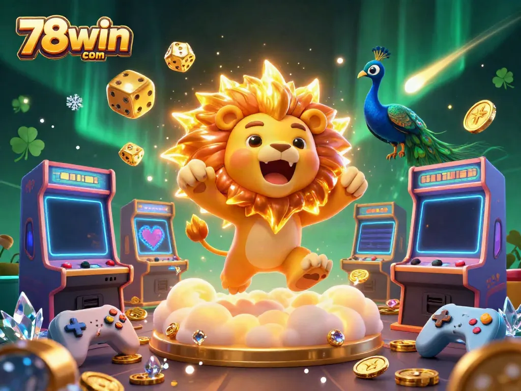 Experience thrilling gameplay action with 78win com in this vibrant casino illustration featuring dynamic characters and gaming elements.