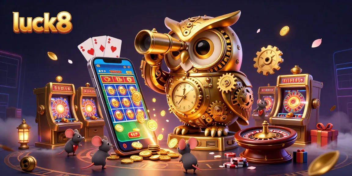 Engage in thrilling gameplay with luck8 as vibrant golden coins and slot games pop from the smartphone.