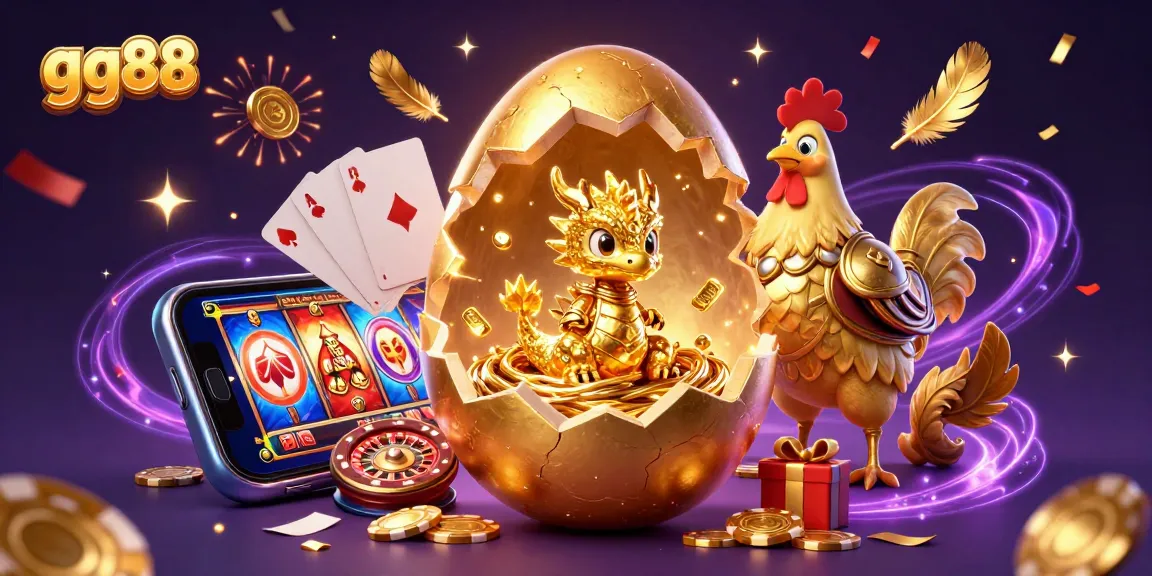 Experience the excitement of gg88 with a golden dragon and thrilling gaming elements.
