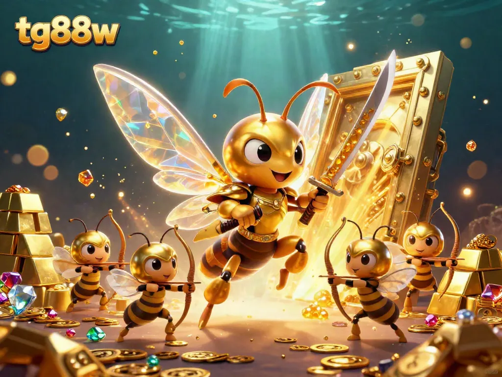 Experience thrilling adventures with tg88w's golden hornet samurai, amidst dazzling treasures.