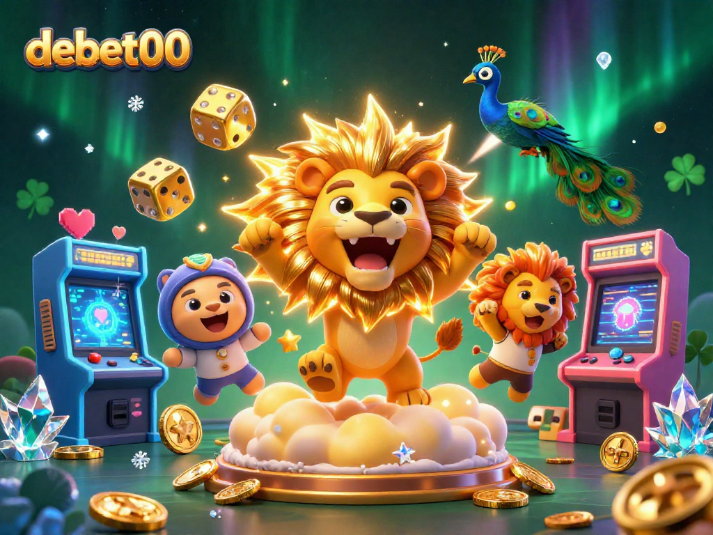 Experience thrilling gameplay with debet00's immersive casino atmosphere filled with golden dice and vibrant game elements.