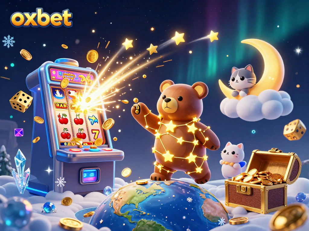Experience thrilling gameplay at OXBET with a jackpot explosion of coins and vibrant casino elements.