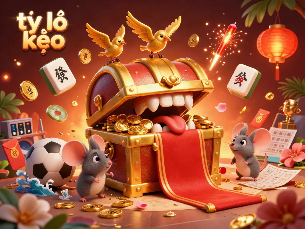 Engage with tỷ lệ kèo and experience the thrill of sports betting through a vibrant 3D illustration.