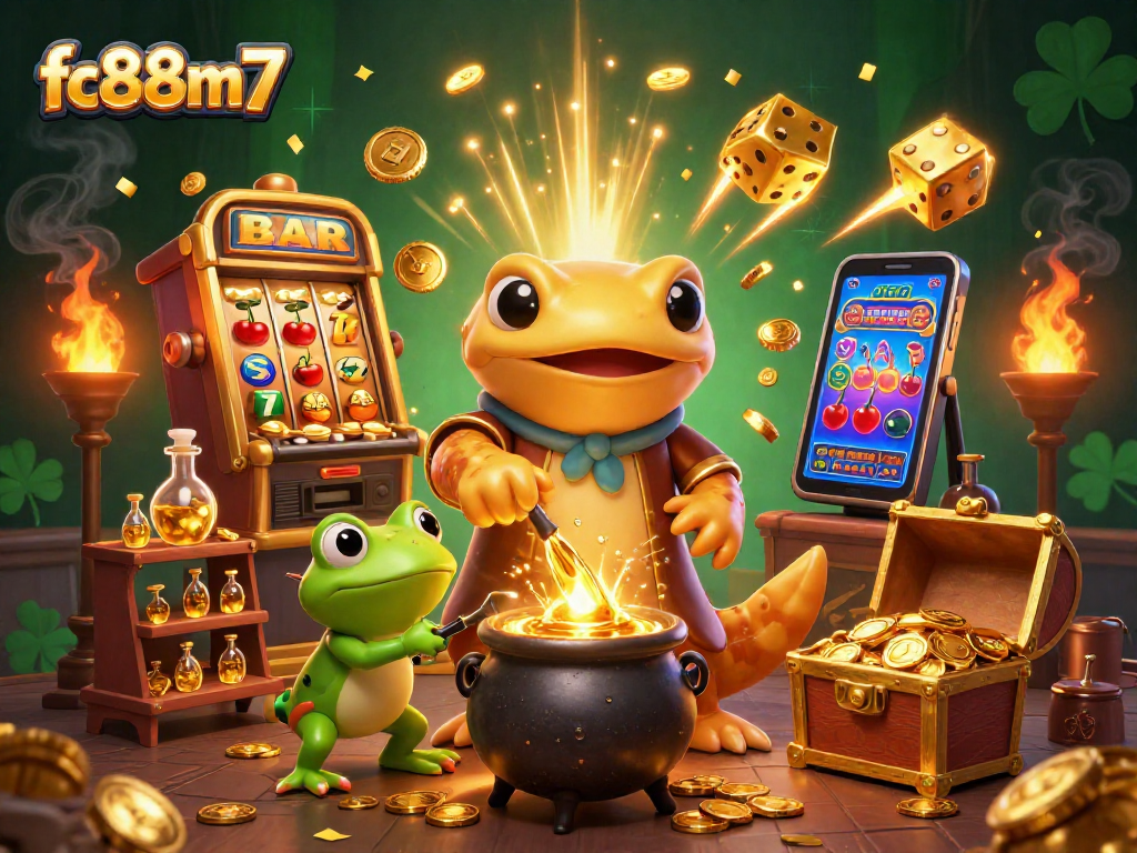 Engage with the fc88m7 adventure of a golden salamander alchemist creating riches in a casino-themed realm.