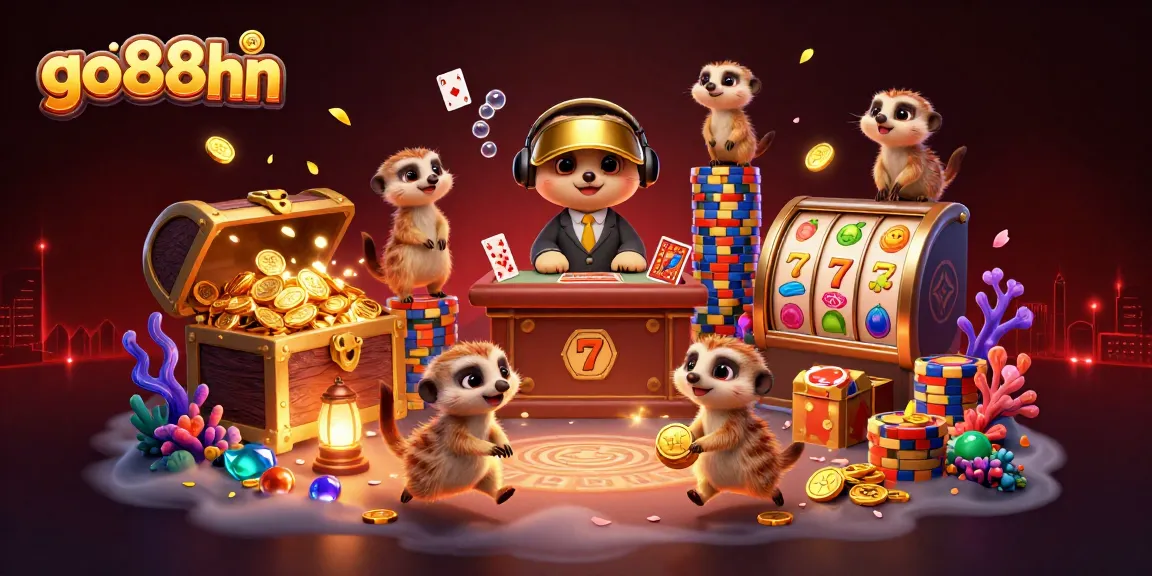 Experience thrilling gameplay with go88hn's meerkat casino scene featuring dynamic game elements and vibrant visuals.