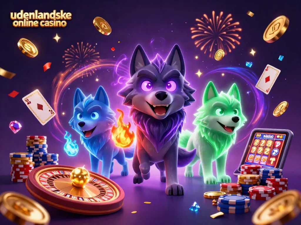 Experience the thrill of udenlandske online casino with ghostly wolves and dazzling casino elements.