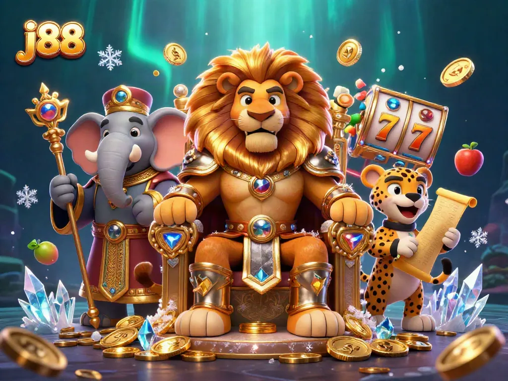 Experience thrilling jackpots with j88 in a vibrant casino adventure full of gold coins and excitement.