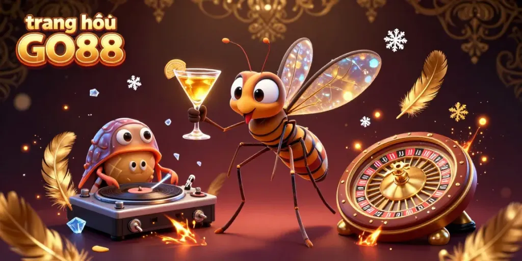 Experience the thrill of trang chủ GO88 with a vibrant 3D casino illustration featuring unique gaming elements.