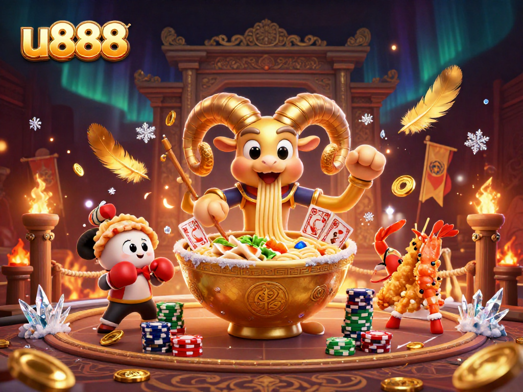 Engage in thrilling casino action with u888, featuring dynamic characters in a vibrant 3D world.