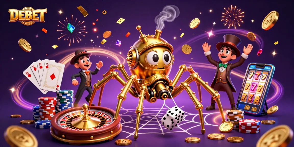 Experience the thrill of DEBET's casino games with vibrant graphics and dynamic gameplay elements.