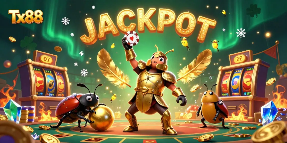 Join the excitement at Tx88 casino with vibrant characters celebrating a jackpot win surrounded by riches.