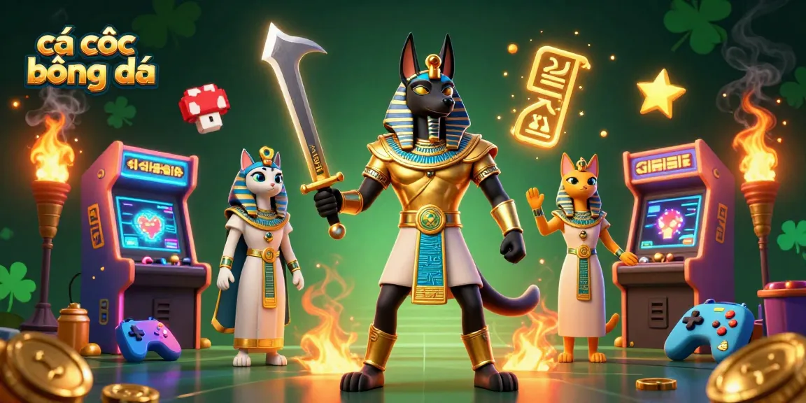 Engage in cá cược bóng đá with a dynamic, immersive scene featuring Egyptian warriors and exciting gaming elements.