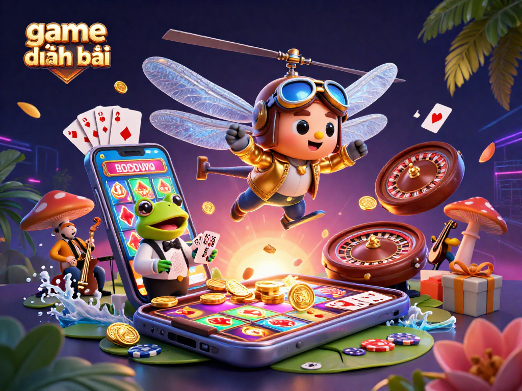Engage in thrilling game đánh bài with vibrant visuals from a dynamic casino scene filled with action.
