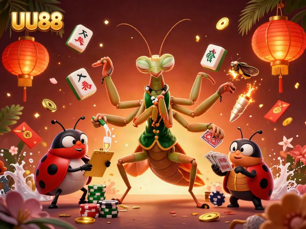 Experience the excitement of UU88 in a vibrant casino scene with dynamic characters and game elements.