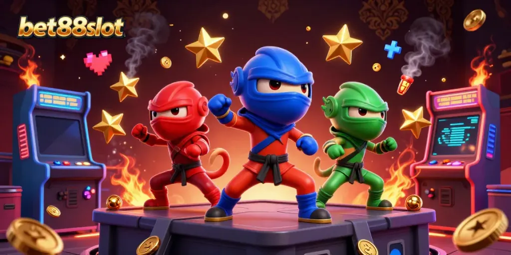 Chameleon team showcasing martial arts amidst lively gaming atmosphere at bet88slot