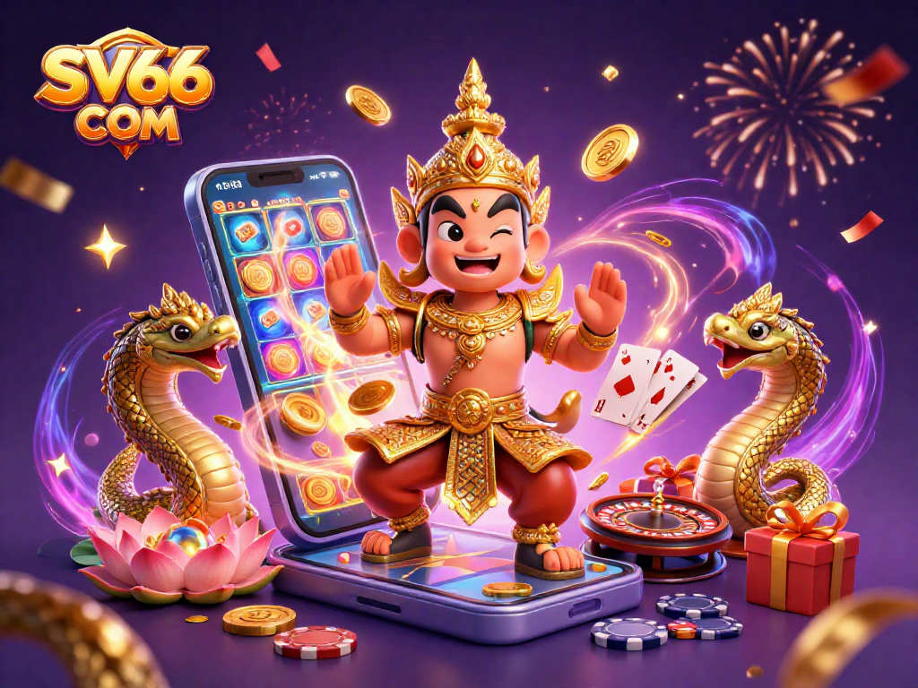 Experience thrilling gaming excitement with SV66 COM in a vibrant casino scene.