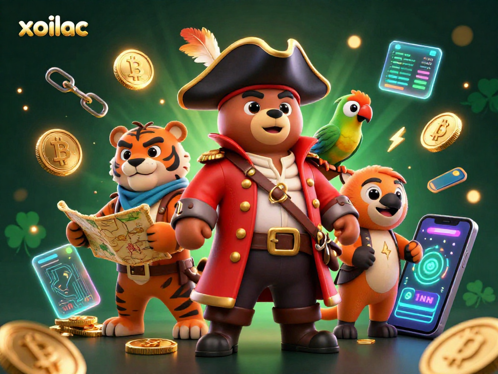 Betting with xoilac: Play fierce games alongside a pirate captain bear and tiger, rich in thrilling odds.