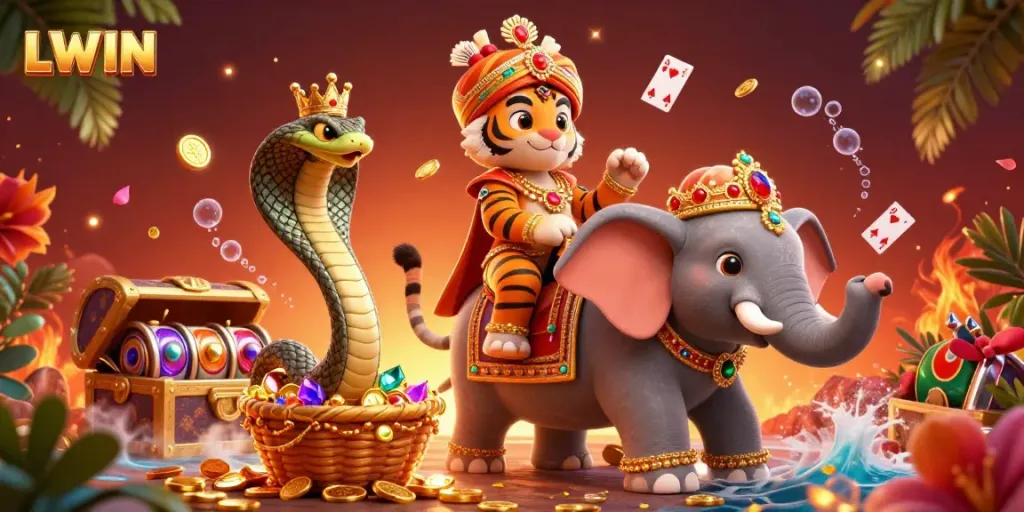 Experience the excitement of LLWIN's gaming world with a vibrant illustration featuring rich 3D characters and dynamic elements.