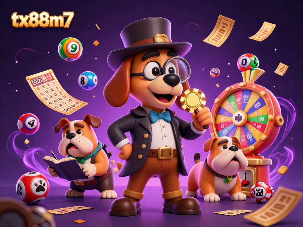 Engage with tx88m7 as the detective investigates poker clues amid a vibrant casino scene.