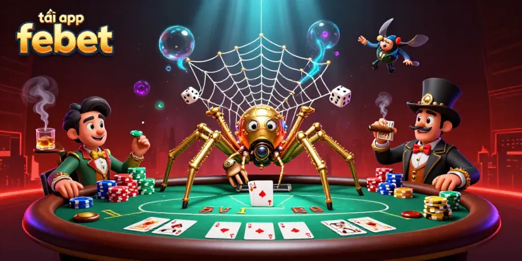 Engage with the exciting world of betting as you tải app febet amidst a dynamic steampunk casino scene.