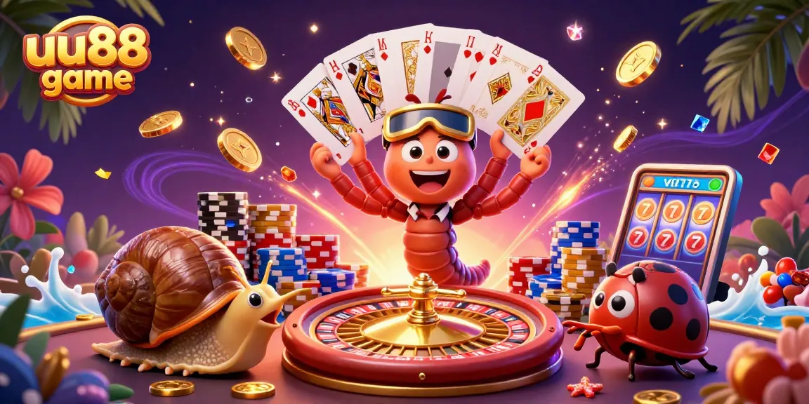Experience the thrill of uu88 game with vibrant casino elements and characters in a dynamic 3D scene.