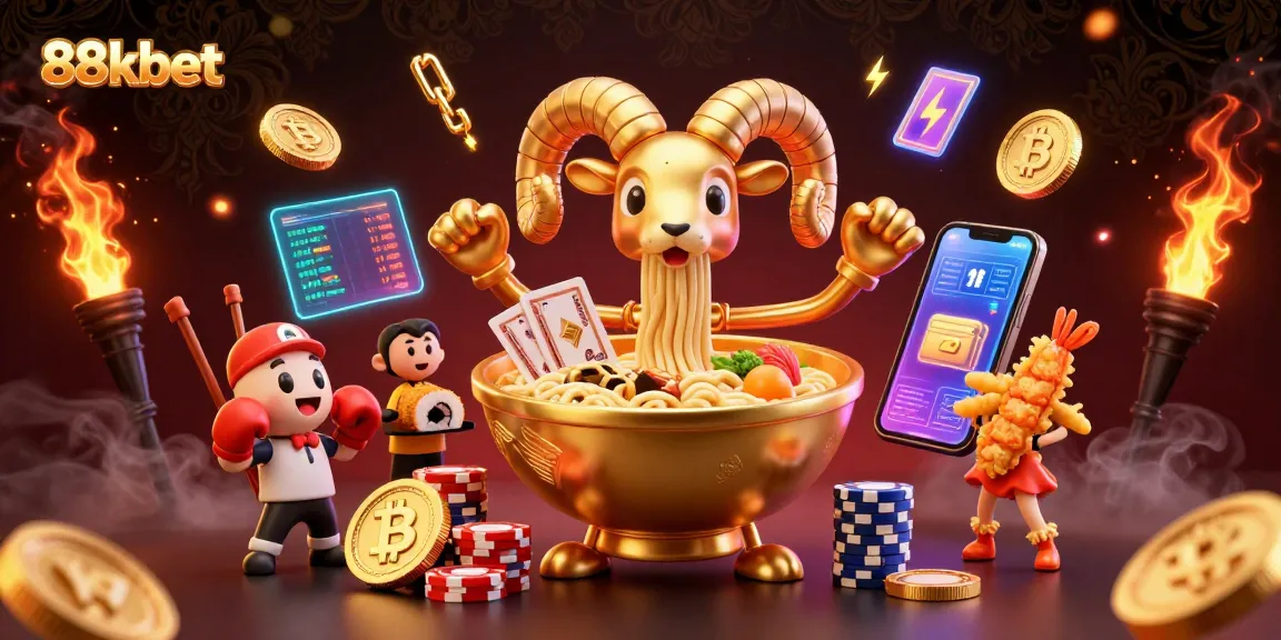 Experience thrilling gameplay at 88kbet with vibrant 3D casino illustration showcasing fun characters and rich elements